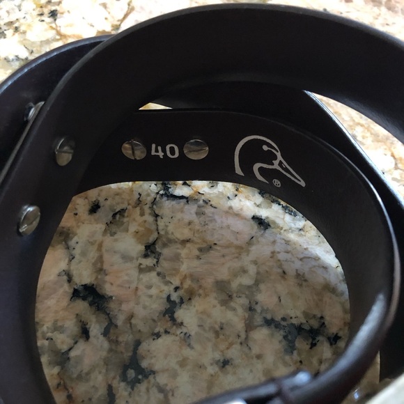 Ducks🦆Unlimited Longhorn Belt Brown Italian Saddle Leather Texas Longhorn🦆40 - Picture 8 of 8